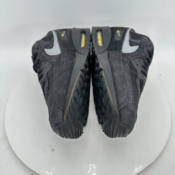 Nike Air Max 90 Men Size 10.5 DO6706-001 Black Yellow Strike Metallic Grey Shoes - Picture 7 of 11